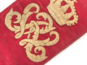 Württemberg, einzelne Schulterklappe eines Angehörigen im Infanterie Regiment Kaiser Wilhelm, König von Preussen Nr. 120.