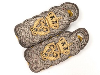 Württemberg, Paar Schulterstücke für einen Major im Ulanen Regiment König Wilhelm I Nr. 20 Ludwigsburg