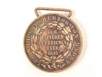 Baden, Gedächtnismedaille für 1849 in gutem...