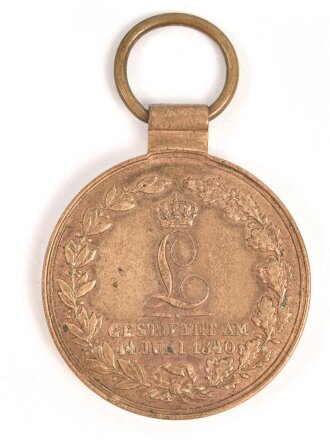 Hessen, Felddienstzeichen (Kriegsdenkmünze) 1840, Messing