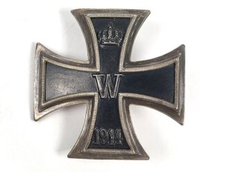 Eisernes Kreuz 1. Klasse 1914 "800" Silber, Varinate mit zwei Gewindestangen und sechskantigen Muttern. Die untere in alter Zeit repariert