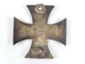 Eisernes Kreuz 1. Klasse 1914 "800" Silber, Varinate mit zwei Gewindestangen und sechskantigen Muttern. Die untere in alter Zeit repariert
