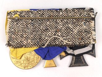 Preußen Ordenspange , Eisernes Kreuz 2. Klasse 1914, Dienstauszeichnung 25 Jahre, Centenarmedaille. Meiner Meinung nach Anfertigung aus dem 1930iger Jahren