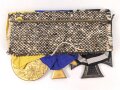 Preußen Ordenspange , Eisernes Kreuz 2. Klasse 1914, Dienstauszeichnung 25 Jahre, Centenarmedaille. Meiner Meinung nach Anfertigung aus dem 1930iger Jahren