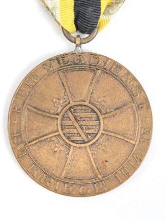 Sachsen-Meiningen,  Medaille für Verdienst im Kriege 1915-1918, am Band