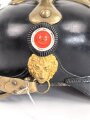 Polizei Bayern, Helm für Angehörige der Gendarmerie um 1920 unter Verwendung eines Korpus einer ehemals Militärhaube. Guter Gesamtzustand, die bayrische Kokarde fehlt.