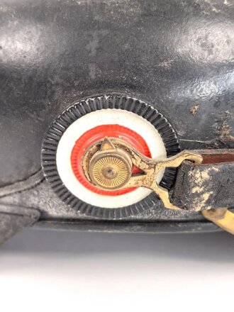 Sachsen, Pickelhaube für Mannschaften der Infanterie. Eigentumstück mit Offiziersmäßigem Innenfutter. Ungereinigtes Stück in gutem Gesamtzustand.