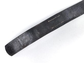 Kaiserreich, Koppelriemen für Mannschaften, Kammerstück ab 1896, der Gegenhaken für das Koppelschloss alter Art bis 1895 in 54mm Höhe. Gesamtlänge 100cm