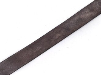Kaiserreich, Koppelriemen für Mannschaften, Kammerstück ab 1896, der Gegenhaken für das Koppelschloss alter Art bis 1895 in 54mm Höhe. Gesamtlänge 100cm