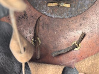 Bayern, Pickelhaube für Mannschaften in einem Landwehr Infanterie Regiment. Unvollständig, das Leder angetrocknet