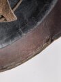 Bayern, Pickelhaube für Mannschaften in einem Landwehr Infanterie Regiment. Unvollständig, das Leder angetrocknet