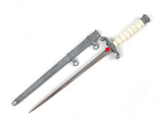 Brieföffner III.Reich in Form eines Dolches für Offiziere des Heeres. Saubere Klinge ohne Herstellermarkierung, guter Zustand, Gesamtlänge 19,5cm