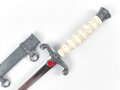 Brieföffner III.Reich in Form eines Dolches für Offiziere des Heeres. Saubere Klinge ohne Herstellermarkierung, guter Zustand, Gesamtlänge 19,5cm