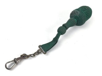 Troddel für ein Seitengewehr der Wehrmacht, Miniatur als Schlüsselanhänger ? Gesamtlänge mit Karabinerhaken 12,5cm