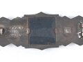 Nahkampfspange in Bronze, Zink, Hersteller JFS, Plättchen und Nadel magnetisch