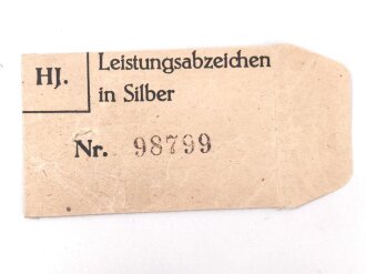 Tüte zum HJ Leistungsabzeichen in silber