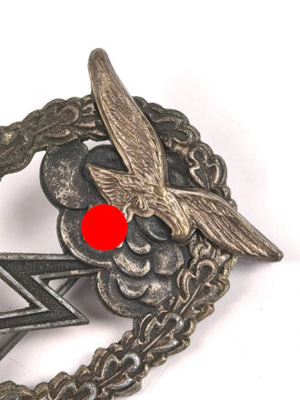 Erdkampfabzeichen der Luftwaffe, Zink ohne Herstellermarkierung, Gegenhaken alt repariert