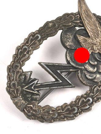 Erdkampfabzeichen der Luftwaffe, Zink ohne Herstellermarkierung, Gegenhaken alt repariert