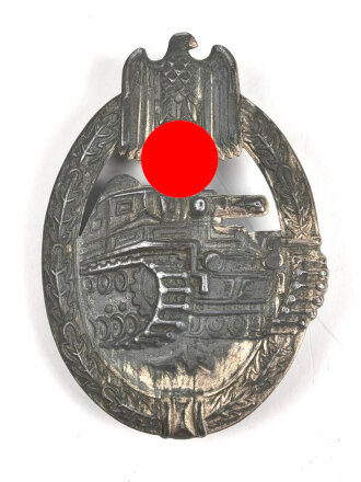 Panzerkampfabzeichen in silber, Zink hohl geprägt, vermutlich Schickle