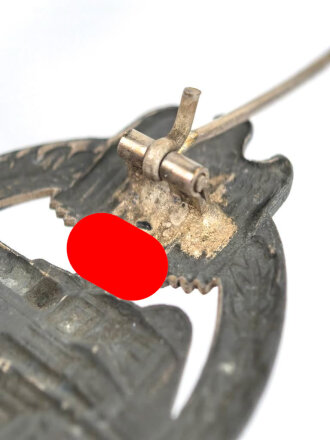 Panzerkampfabzeichen in silber, Zink hohl geprägt, vermutlich Schickle