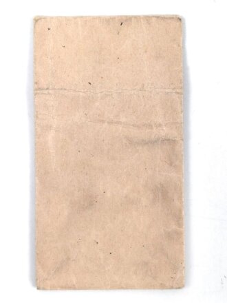 Papiertüte vermutlich für eine Anschlussmedaille