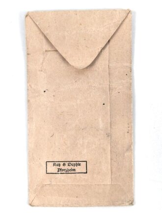 Papiertüte vermutlich für eine Anschlussmedaille
