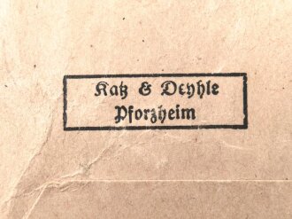 Papiertüte vermutlich für eine Anschlussmedaille