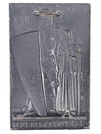 Lauchhammer Eisengussplakette "Ehre und Frieden 1934"