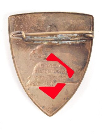 Blechabzeichen "NSDFB Stahlhelm Stuttgart...