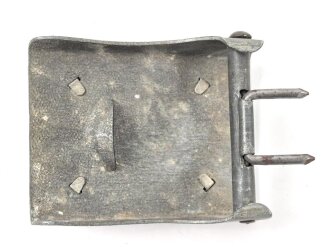 Luftwaffe, Koppelschloss für Mannschaften mit aufgeklammertem Emblem, ungereinigtes Stück aus Zink