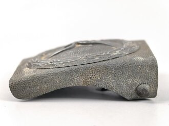 Luftwaffe, Koppelschloss für Mannschaften mit aufgeklammertem Emblem, ungereinigtes Stück aus Zink