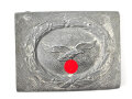 Luftwaffe, Koppelschloss für Mannschaften mit aufgeklammertem Emblem, ungereinigtes Stück aus Zink