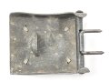 Luftwaffe, Koppelschloss für Mannschaften mit aufgeklammertem Emblem, ungereinigtes Stück aus Zink