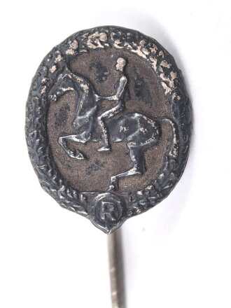 Miniatur Deutsches Reiterabzeichen in Silber 18mm, Lauer...