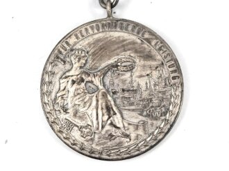 Deutscher Radfahrbund, tragbare Medaille für hervorragende Leistungen in der einzel Dauerfahrt zum Bundestag des Deutschen Radfahrbundes 18.August 1908 Bremen