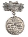 Deutscher Radfahrbund, tragbare Medaille für hervorragende Leistungen in der einzel Dauerfahrt zum Bundestag des Deutschen Radfahrbundes 18.August 1908 Bremen