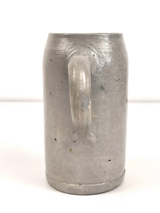 1.Weltkrieg, Steingut Bierkrug 1 Liter " Zum Feldgrauen Lille" 1914 / 1916. Altersspuren