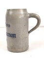 1.Weltkrieg, Steingut Bierkrug 1 Liter " Zum Feldgrauen Lille" 1914 / 1916. Altersspuren