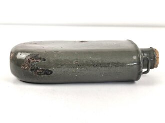 Österreich k.u.k. , emaillierte Feldflasche mit Trinkbecher datiert 1916.