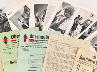 Umfangreiches Konvolut Papiere, Drucke usw, meist zum Thema BDM