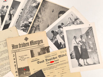 Umfangreiches Konvolut Papiere, Drucke usw, meist zum Thema BDM