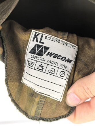 Niederlande, Stahlhelm Baumuster M1 mit Tarnbezug . Gebraucht, guter Gesamtzustand