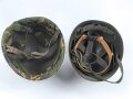 Niederlande, Stahlhelm Baumuster M1 mit Tarnbezug . Gebraucht, guter Gesamtzustand
