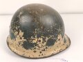 Kunststoff " Stahlhelm " ähnlich M1, Alter und Herkunft unbekannt, Originallack