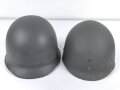Österreich, Stahlhelm nach Muster M1. Hersteller U.SCH. 65 für "Ulbrichts Witwe, Schwanested" 1965. Originallack