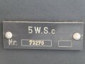 5 Watt Sender Cäsar ( 5.W.S.c) Wehrmacht. Originallack, Funktion nicht geprüft. Seltenes Gerät