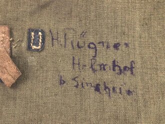 Brotbeutel Wehrmacht , getragenes Stück