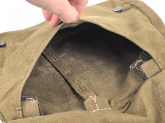 Brotbeutel Wehrmacht in Tropenausführung , getragenes Stück