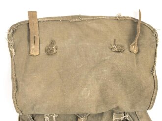 Brotbeutel Wehrmacht in Tropenausführung , getragenes Stück