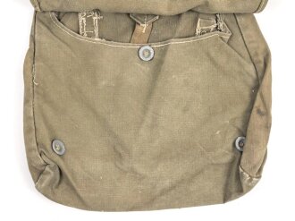 Brotbeutel Wehrmacht in Tropenausführung , getragenes Stück
